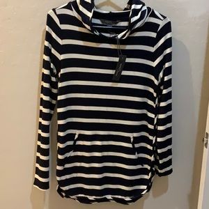 Navy and white stripe hooded tunic!